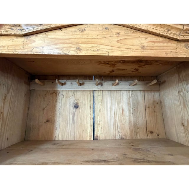 Antique European Scrubbed Pine Pantry Cupboard For Sale - Image 11 of 11
