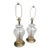 Vintage Ethan Allen Clear Glass Ginger Jar Lamps - Bubble Glass Peleguso - a Pair For Sale
