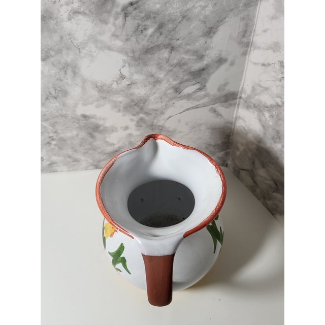 Vintage Rooster Redware Pitcher Signed Portugal For Sale In San Francisco - Image 6 of 10