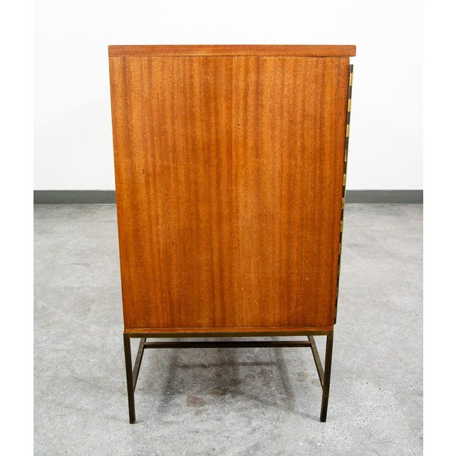 Calvin Mid Century Modern Credenza Sideboard Paul McCobb Irwin Calvin Mahogany Brass For Sale - Image 4 of 12