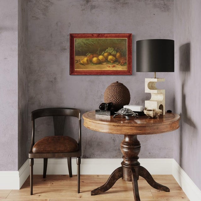 Italian Artist, Still Life with Fruit, 1950, Oil on Canvas For Sale - Image 7 of 16