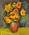 Aleksandr Rodin, Still Life with Yellow Flowers, 1980s, Oil Painting on Canvas, in Good conditions. Designed 1980 to 1989...