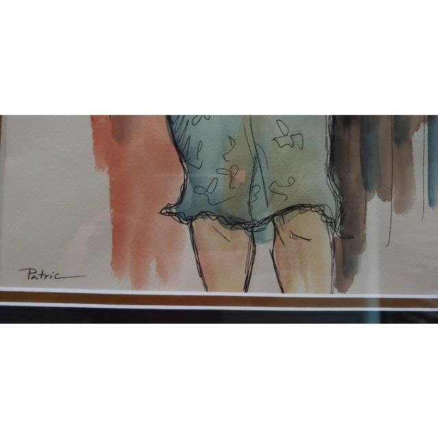 Paint Late 20th Century Portrait Watercolor Paintings of a Lady by Patricia Govezensky, Framed - Set of 3 For Sale - Image 7 of 10