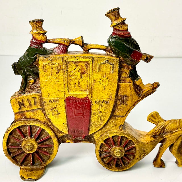 Early 20th C Antique Boho Chic English British Royal Mail Cast Iron Doorstop, Double Sided. For Sale - Image 16 of 18