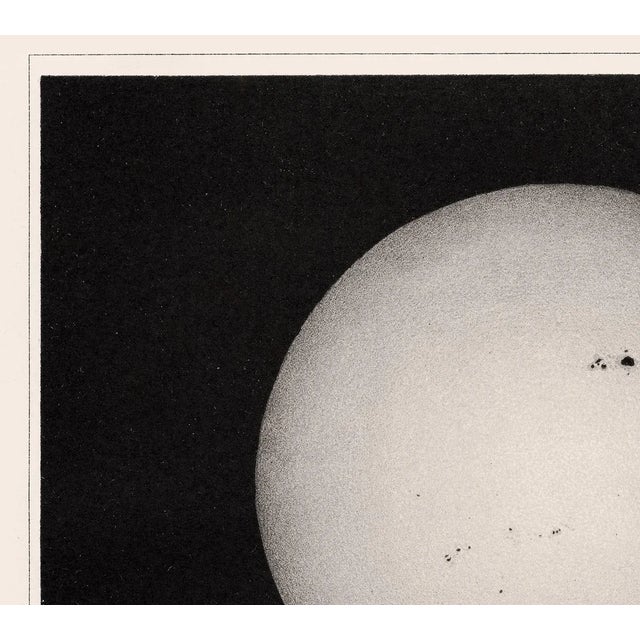 Reproduction 1896 Celestial Eclipse Print - Minimal Black and White - Unframed For Sale - Image 4 of 6