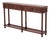 Mahogany 2 Drawer Marble Top Console Table For Sale