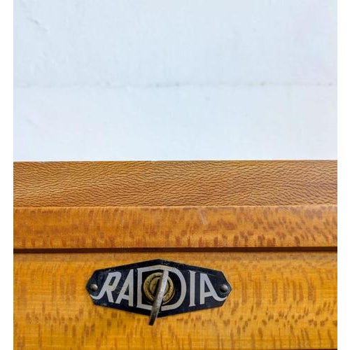 Antique Light Oak Filing Cabinet from Radia Brand, France, 1940s For Sale - Image 3 of 11