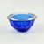Stellar faceted glass bowl/catch-all by Alessandro Mandruzzato (Murano, Italy, 1970s). Made of very thick & heavy blue...