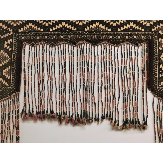 1940s Hand-Knotted Turkoman Door Hanger For Sale - Image 9 of 11