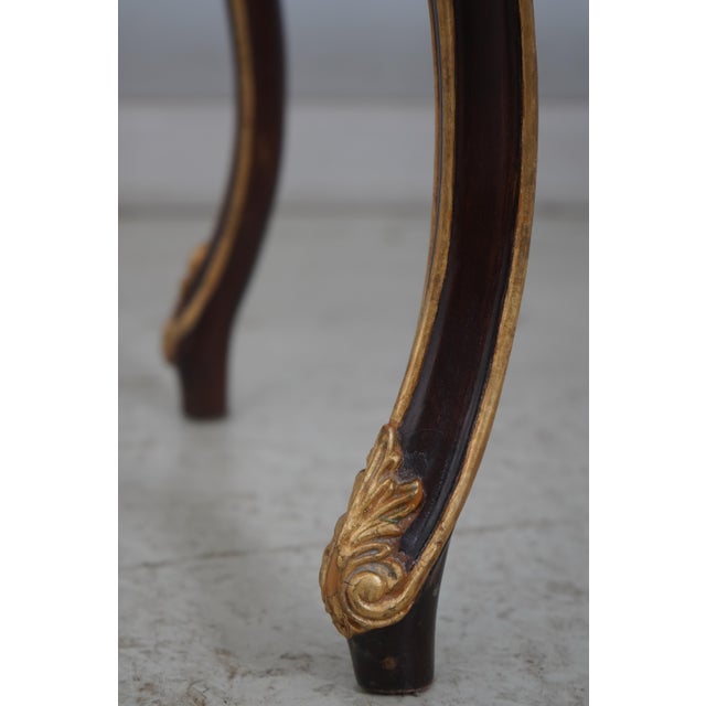 Gold Pietra Dura Marble Top French Louis XV Console Table For Sale - Image 8 of 18