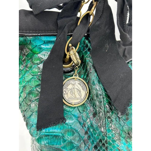 Lanvin Lanvin Amalia Python Tote For Sale - Image 4 of 11