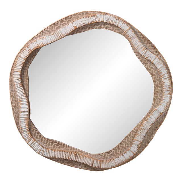 Lifestyle by JY River Rattan Organic Mirror For Sale