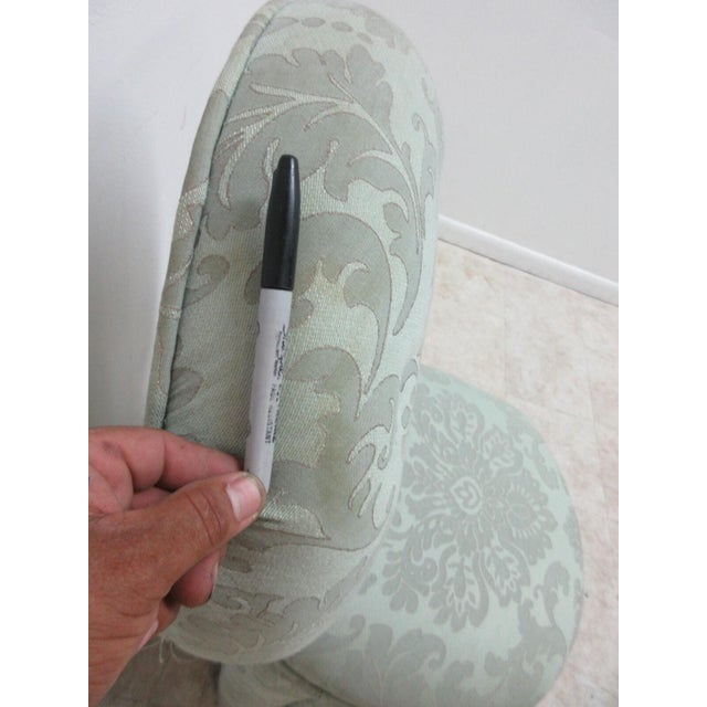 1990s 1990s Century Furniture French Boudoir Decorator Swivel Vanity Stool Seat Chair For Sale - Image 5 of 9