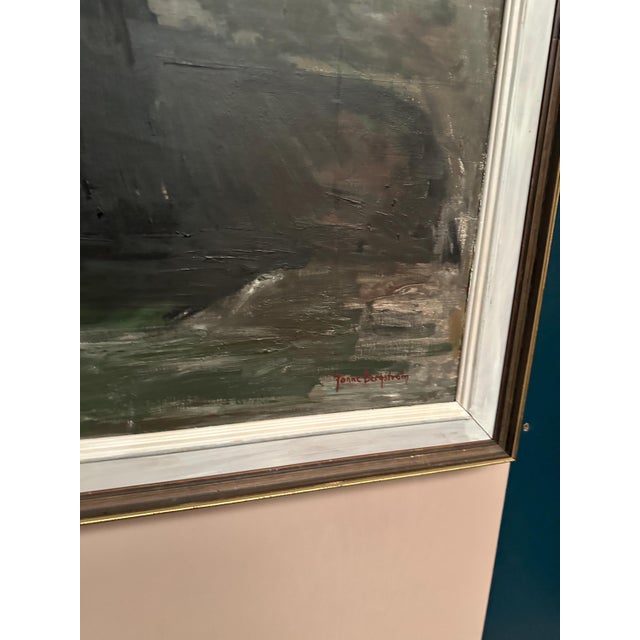 Jonne Bergström, Dark Abstract, 1950s, Oil on Canvas, Framed For Sale - Image 6 of 17