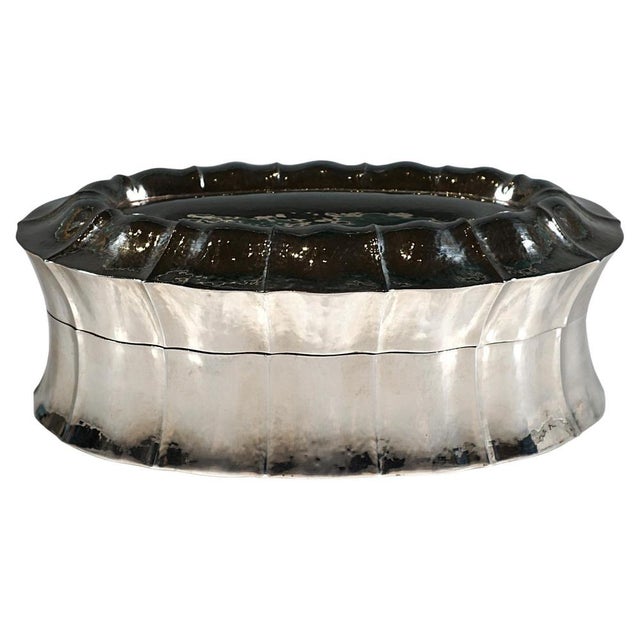 Lidded Silver Comb Bowl by Josef Hoffmann for Wiener Werkstätte, Vienna, Austria, 1923 For Sale - Image 12 of 12