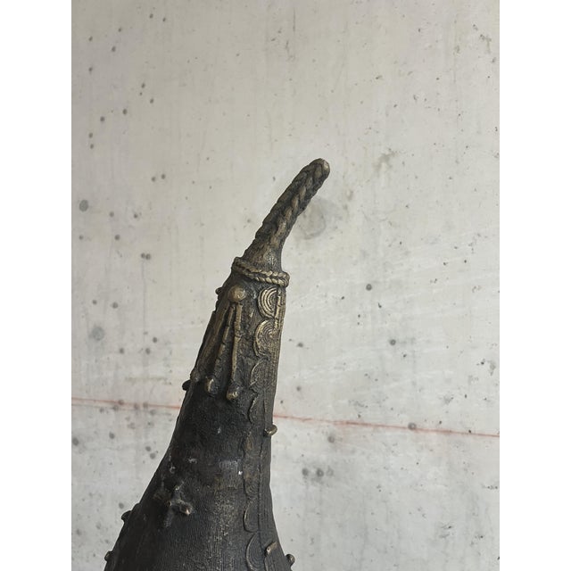 Large Bronze Benin Head, Nigeria, 1920s For Sale - Image 6 of 9