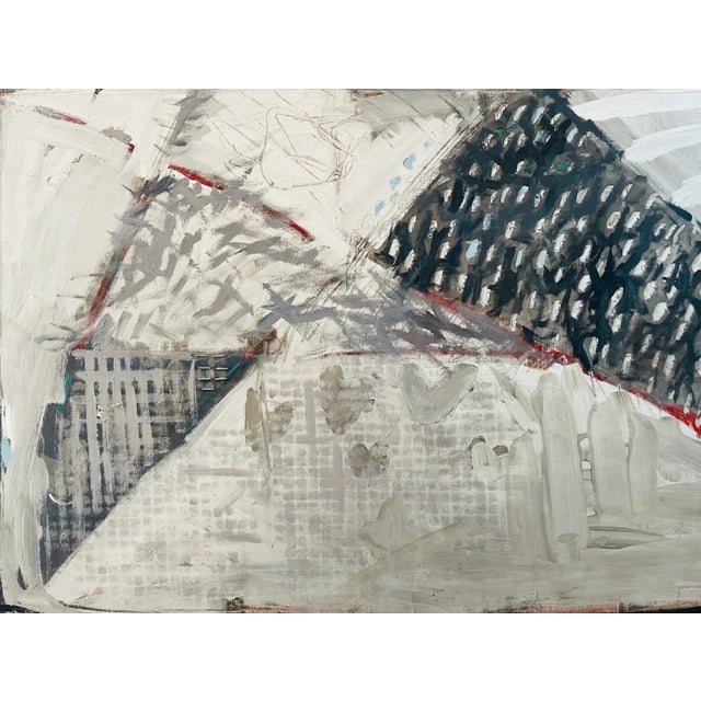 Mix Media Street Abstract Impressionist California Signed Oil on Panel, Framed Paintings For Sale - Image 11 of 17