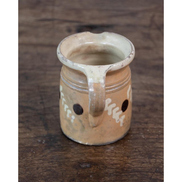 19th Century French Terracotta Pottery Pitcher With Floral Décor For Sale In Atlanta - Image 6 of 7