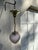 Vintage Glass Heart Shade With Brass Hanging Fixture For Sale - Image 4 of 7