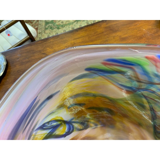 1990s Contemporary Art Glass Vase For Sale - Image 4 of 8