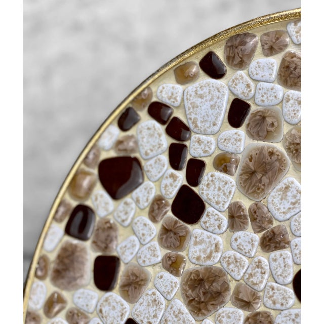 Ceramic Mid-Century Modern Large Mosaic Porcelain Tile Centerpiece Dish Serving Plate For Sale - Image 7 of 12