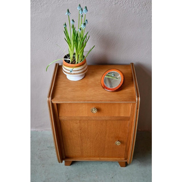 Vintage Bedside Table with Compass Legs, 1960s For Sale - Image 10 of 16