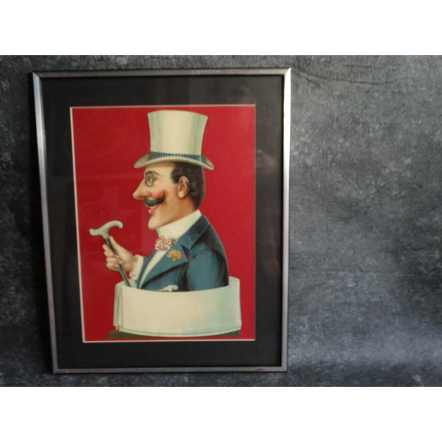 Antique Men's Collars Store Display Placard - Stone Litho C 1900 For Sale In Los Angeles - Image 6 of 6