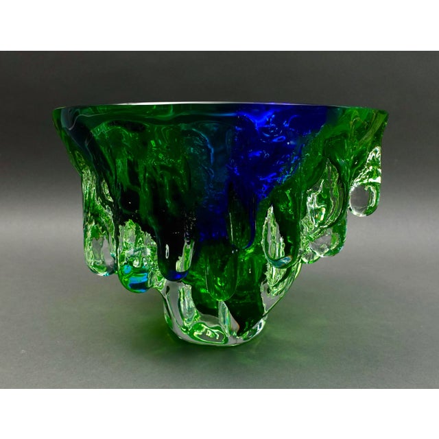 Kosta Boda Vintage Kosta Boda Göran Wärff Signed Polar Art Glass Centerpiece Bowl For Sale - Image 4 of 9