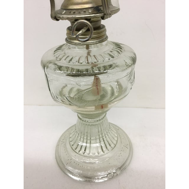 Vintage "An Qing" Glass Hurricane Oil Lamp Chairish