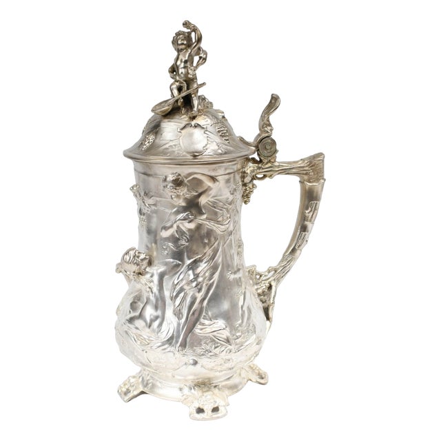 Art Nouveau Silver Plate For Sale