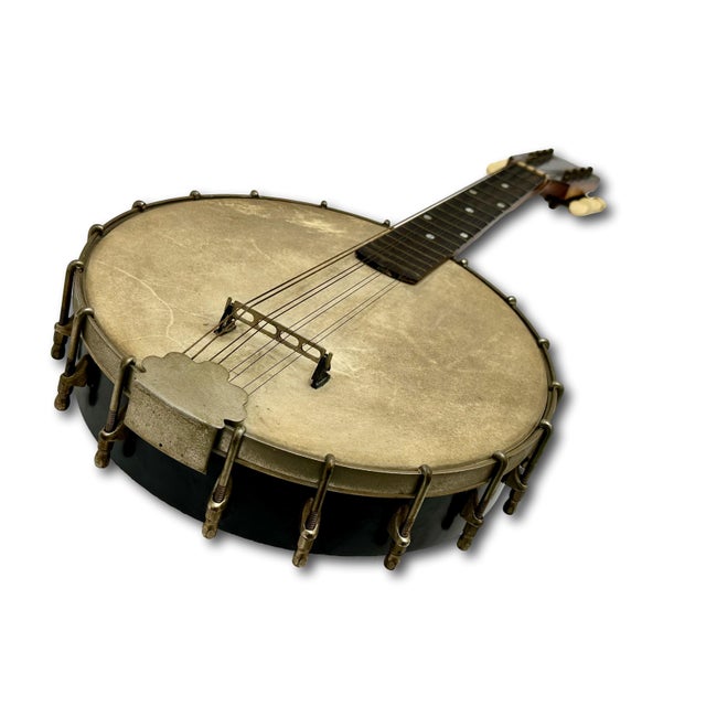 Authentic American Antique Small 8 String Banjo Style Musical Instrument for Decoration - Circa Early 1900s For Sale - Image 16 of 18