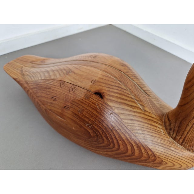 Carved Pine Goose Figuirine, Canada, 1993 For Sale - Image 9 of 11