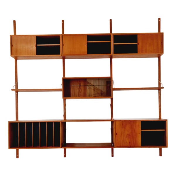 Mid-Century Modern Danish Teak Wall Unit by Poul Cadovius for Cado, 1960s For Sale