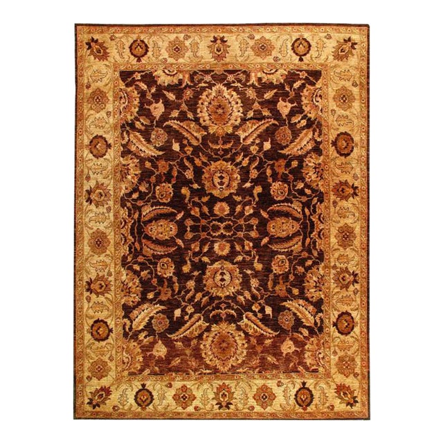 Pasargad DC Brown Color Fine Hand Knotted Oushak Rug For Sale