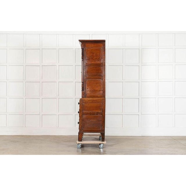 Wood Large 19th Century English Georgian Oak Housekeepers Cupboard, 1820 For Sale - Image 7 of 18