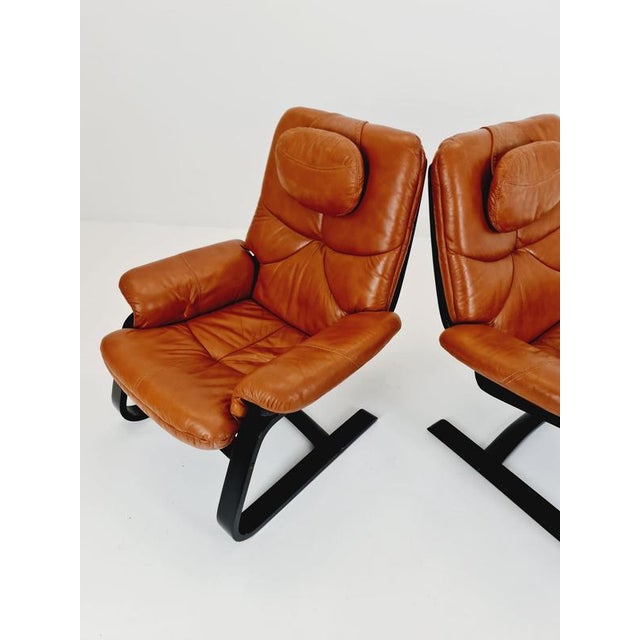 Mid-Century Modern Lounge Chairs by Ake Fribyter, 1970s, Set of 2 For Sale - Image 5 of 18