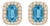 Swiss Blue Topaz Studs Earrings | December Birthstone Studs | Dainty Minimalist Beautiful Gemstone Studs - A Pair For Sale