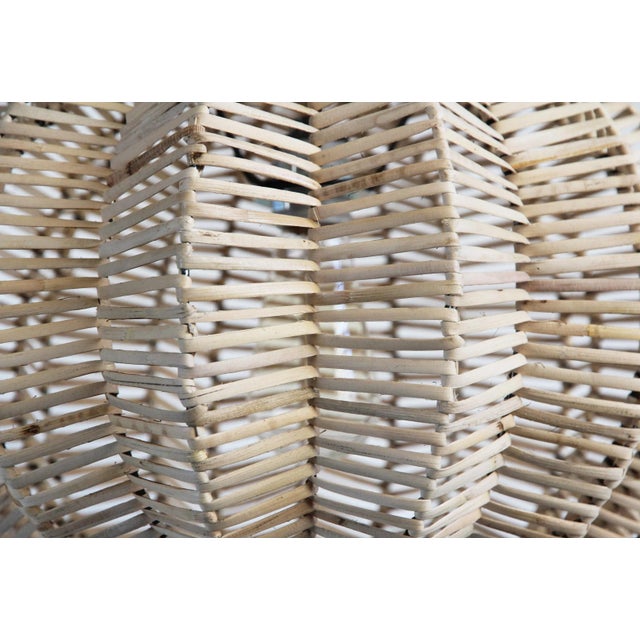 Split Raw Rattan Pumpkin Pendant Light 16" For Sale - Image 4 of 7