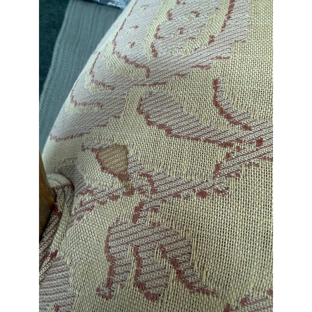 William Switzer Floral Damask Bergères, Pair For Sale - Image 9 of 12
