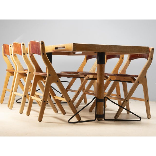 Conference Table with Chairs from Marc Held, 1970s, Set of 7 For Sale - Image 15 of 17
