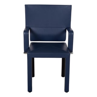 Arcadia Arcona Chairs in Blue Leather from B&B Italia / C&B Italia, Set of 8 For Sale