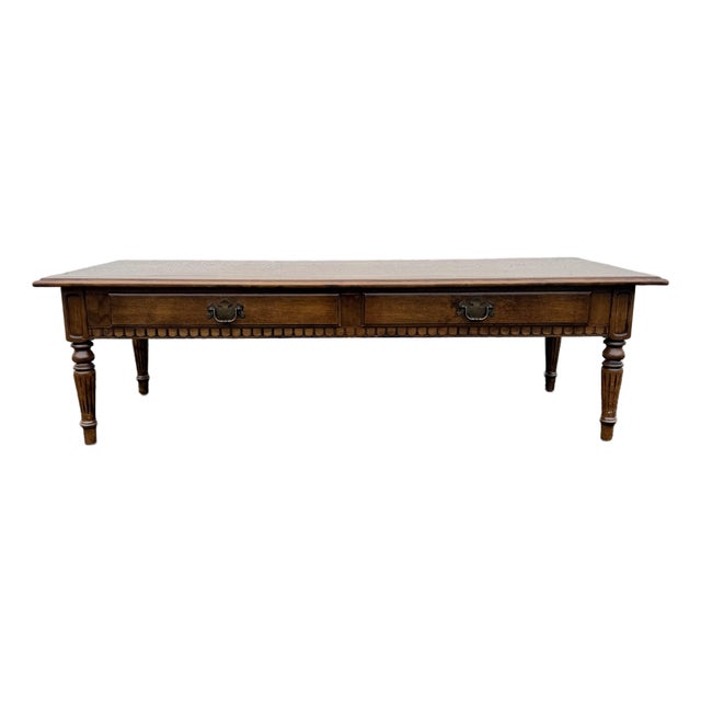 1990s Ethan Allen Classic Manor Coffee Table For Sale