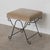 French Panoplie Iron Loop Stool, Brown Mohair For Sale - Image 3 of 12