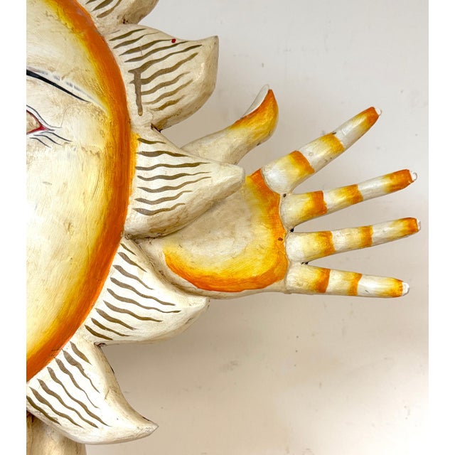 Sergio Bustamante Monumental Carved Sun Sculpture, Mexico, Circa 1980s For Sale - Image 10 of 16