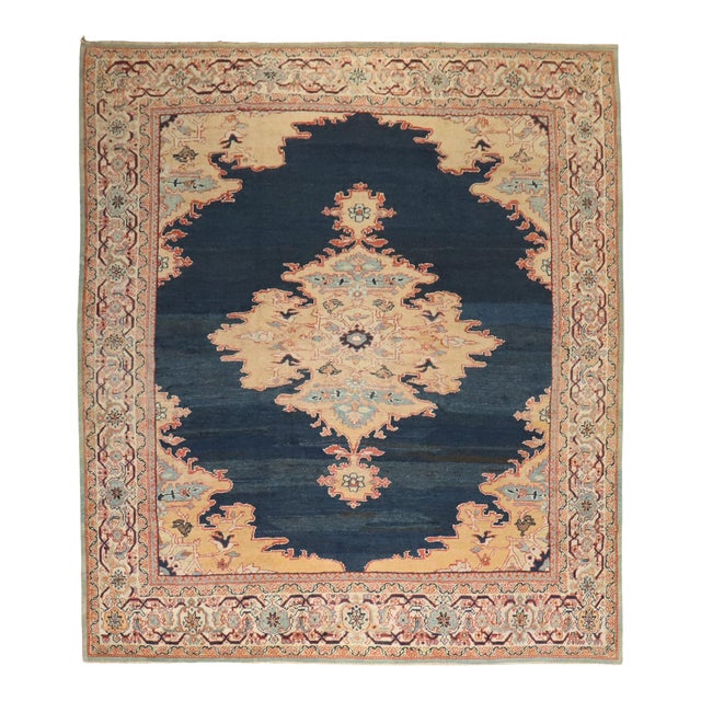 Zabihi Collection Antique Square Ziegler Mahal Square Rug For Sale