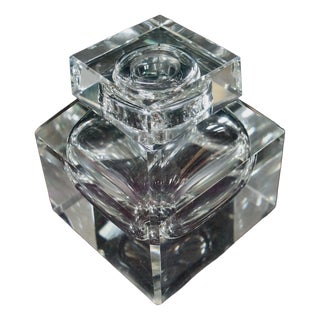 Victorian Dumpy Glass Inkwell, 1920s For Sale