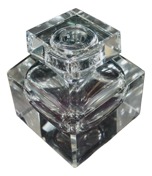 Victorian Dumpy Glass Inkwell, 1920s
