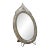 Antique Persian Silver Tabletop Vanity MIrror For Sale
