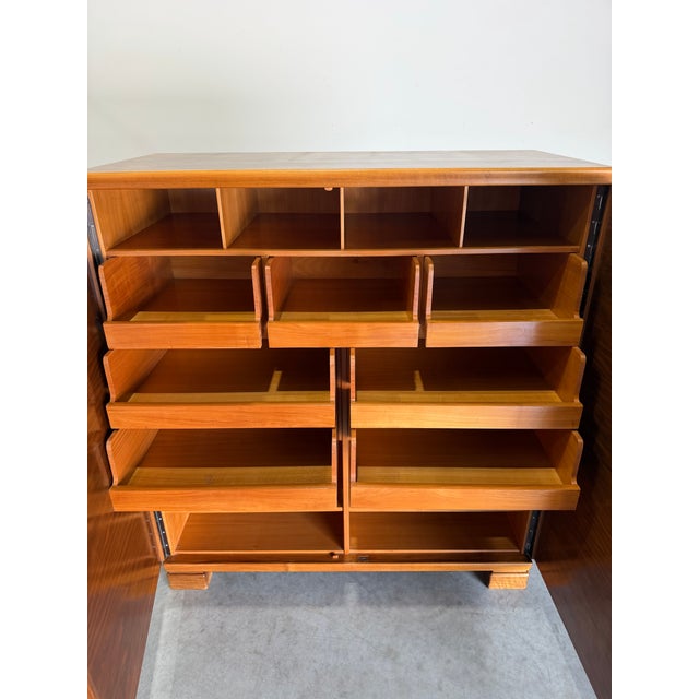 1930s European Art Deco Burlwood Gentleman’s Chest Cabinet For Sale In Tampa - Image 6 of 12