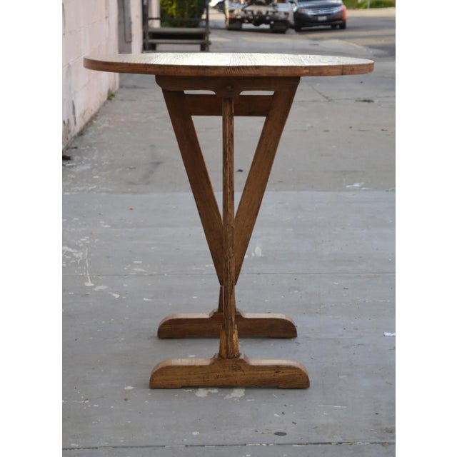 Arts & Crafts Reclaimed Pine Tilt-Top Table For Sale - Image 3 of 11